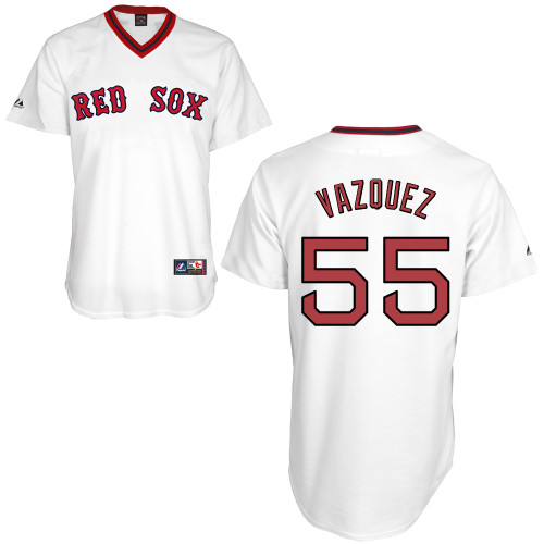 Christian Vazquez #55 mlb Jersey-Boston Red Sox Women's Authentic Home Alumni Association Baseball Jersey